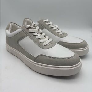 BRAND NEW Abound Hugo Lace-Up SneakerS Round Toe Ivory/Grey Size 11 M Men’s